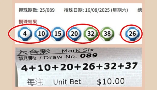 六合彩开奖号码展示